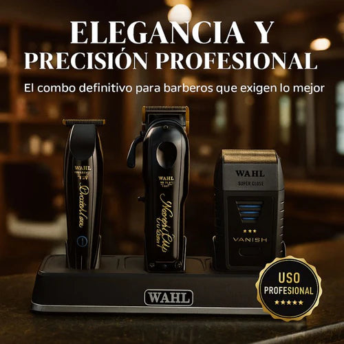 COMBO 3 MÁQUINAS INALÁMBRICA WAHL BLACK + VANISH - QUEDAN 7 UNIDADES PROMOCION CIERRE DE LA TIENDA
