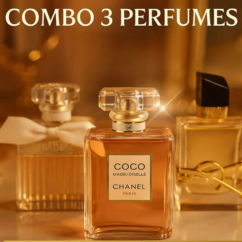 COMBO 3 PERFUMES - COCO MADEMOISELLE, YVES SAINT LAURENT LIBRE E CHLOÉ (100ML CADA UNO) - PROMOCION CIERRE DE LA TIENDA